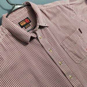 Ariat FR Shirt Men's 3XL Red Plaid Work Shirt Flame Resistant Welder Workwear